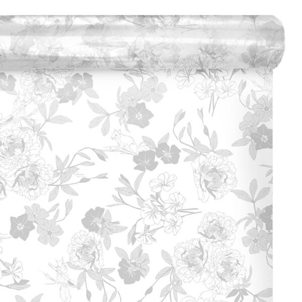Patterned polypro roll Foresty for bouquets 0.80x100 m blanc 35