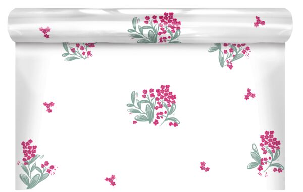 Patterned polypro roll Glycine for bouquets 0.60x120 m rose 35