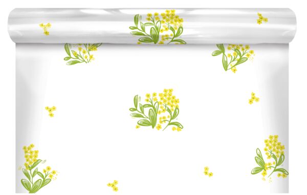 Patterned polypro roll Glycine for bouquets 0.60x120 m jaune 35