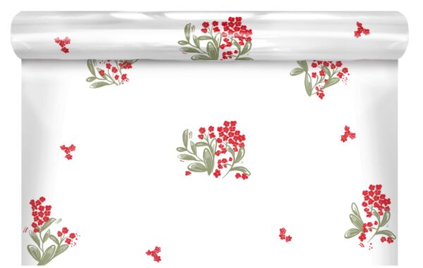 Patterned polypro roll Glycine for bouquets 0.60x120 m rouge 35