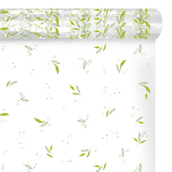 Rouleau de polypropylène fantaisie Joy pour bouquets 0.70x50 m vert 35