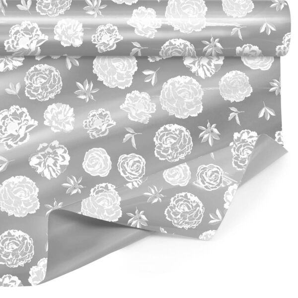 Rouleau fantaisie Claybrill Noémie pour bouquets 0.80x40 m argent 35