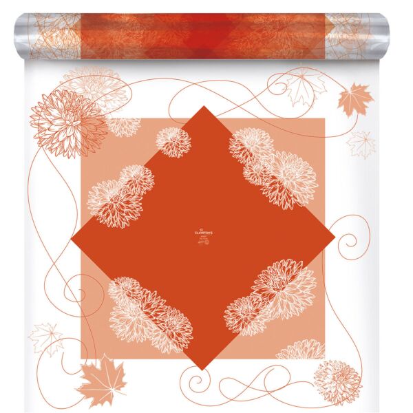 Rame en rouleau fantaisie polypropylène roxanne pour bulle d'eau 0.60x40 m orange 40