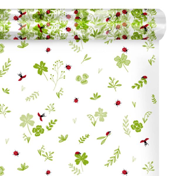 Patterned polypro roll Spring lady for bouquets