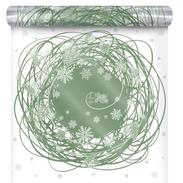 Rame en rouleau fantaisie en polypropylène Wind pour bulle d'eau 0.60x40 m vert 40