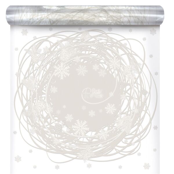 Rame en rouleau fantaisie en polypropylène Wind pour bulle d'eau 0.60x40 m beige 40