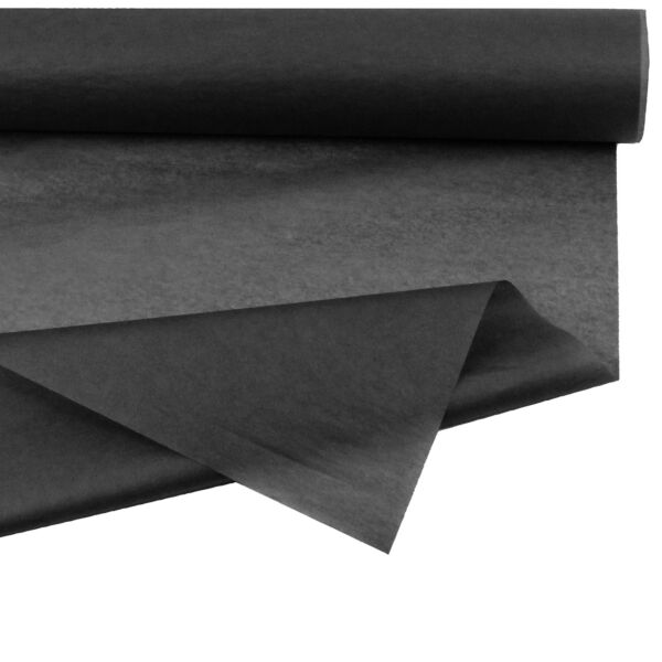 Rouleau de papier de soie clayrsoie 50m, emballage et décoration 0.75x50 m  noir