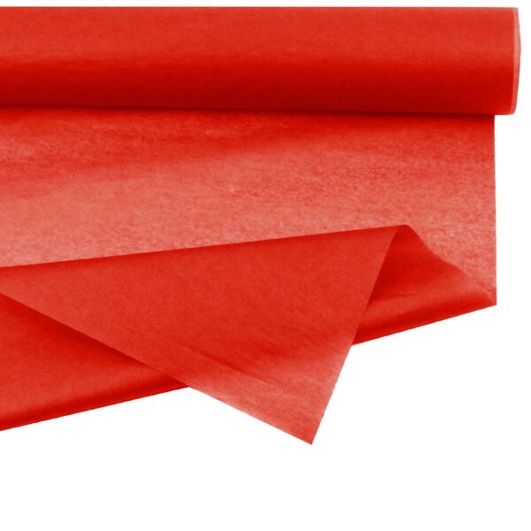 Rouleau de papier de soie clayrsoie 50m, emballage et décoration 0.75x50 m  rouge