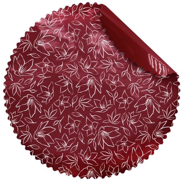 Cache-pot rosace en polypropylène Baki pour deuil 98 cm rouge
