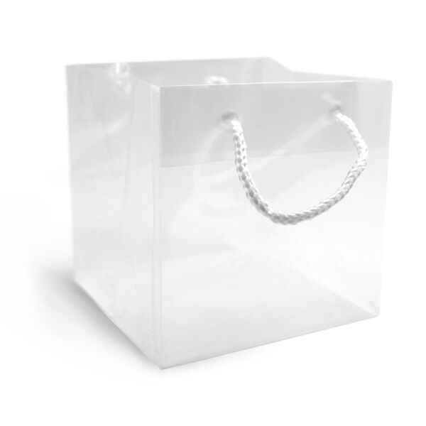 Sac Polypro transparent pour fleurs et plantes avec poignées cordelières