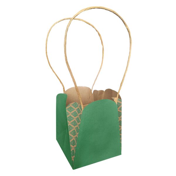 Sac en carton résistant à l'eau Dune pour le transport 115 x 115 x 130 mm vert
