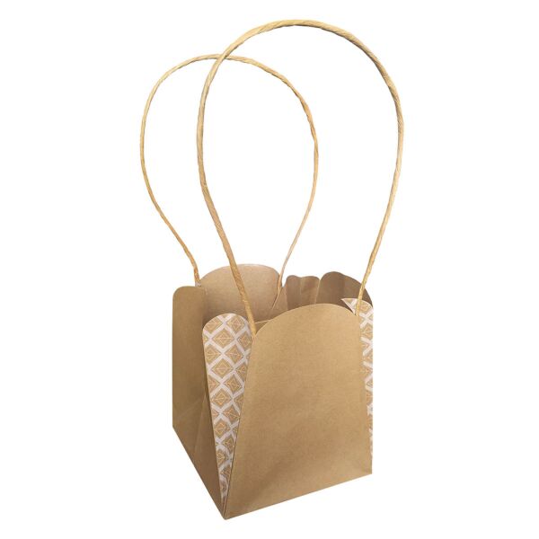 Sac en carton résistant à l'eau Dune pour le transport 115 x 115 x 130 mm naturel