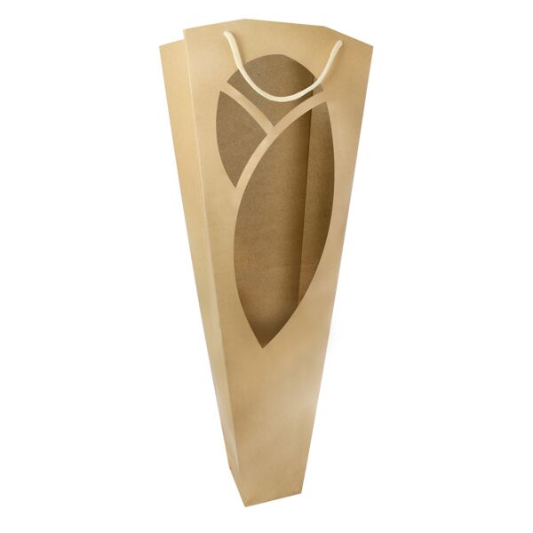 Bohème cardboard bag with large opening and cotton handles