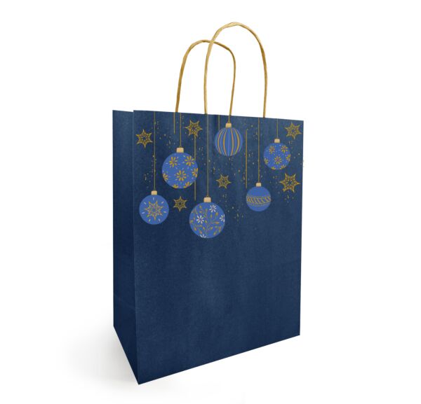 Kraft Bag - Bellune-S 180 + 80 x 220 mm bleu