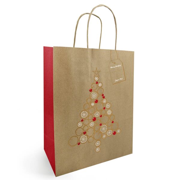 Kraft Bags Celebratio 180 + 80 x 220 mm rouge