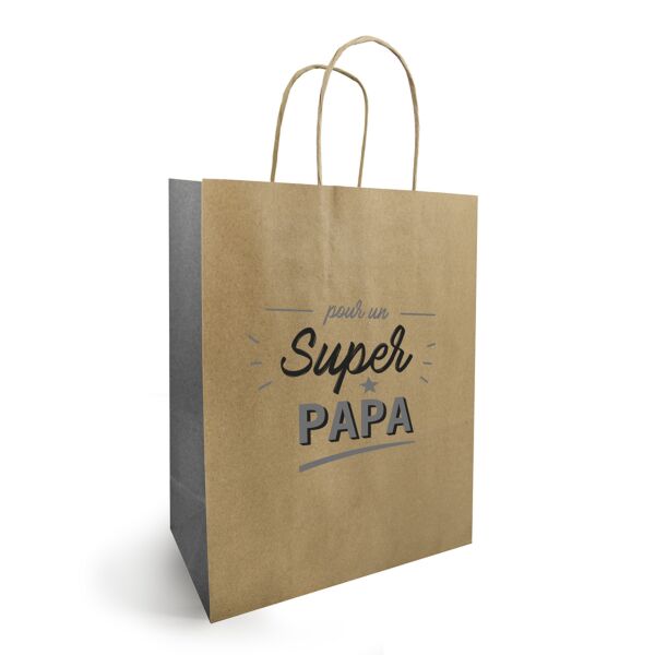 Sac Kraft Super Papa avec poignées torsadées