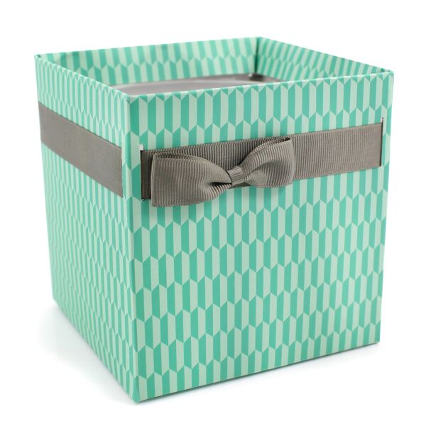 Eco-friendly cardboard pot-cover Simply pattern 105 x 105 x 100 mm vert