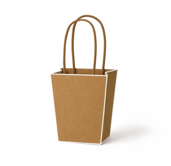 Sac en carton Signature pour le transport 110 x 150 x 170 mm naturel