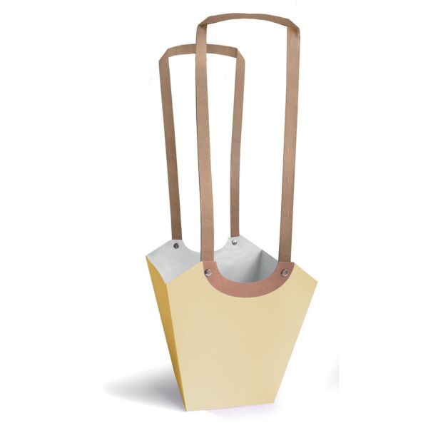 Water resistant cardboard bag Aqua for transport b:65 B:100 H:130 mm beige