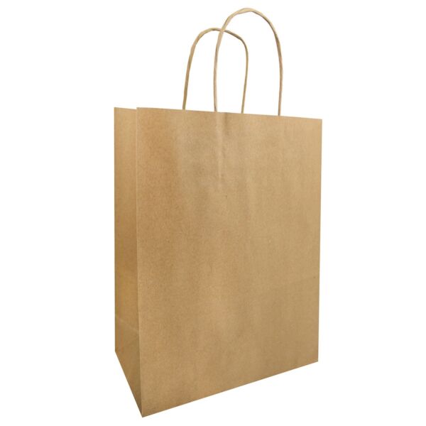 Kraft bag with twisted handles for transport 180 + 80 x 220 mm neutre Naturel