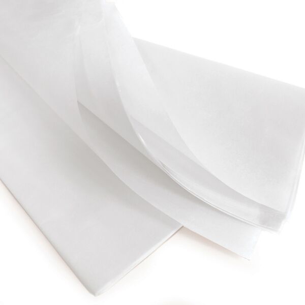Rame 240 feuilles de papier de soie mousseline sirius, emballage fleuriste  50x75 cm blanc 17