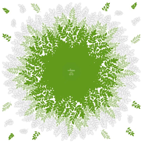Rames fantaisie en polypropylène Mélodie pour bulle d'eau 70x70 cm vert 40