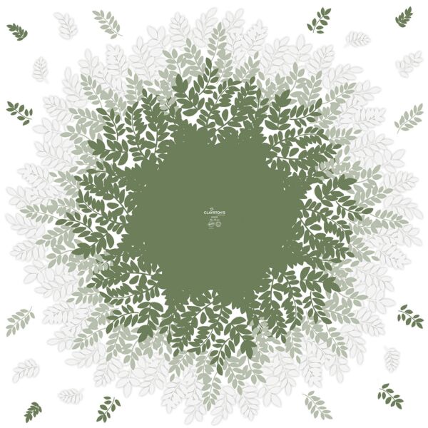 Rames fantaisie en polypropylène Mélodie pour bulle d'eau 80x80 cm vert 40