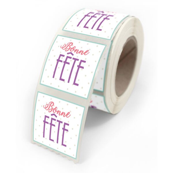 Adhesive gift labels for wrappings 40x35 multicouleur