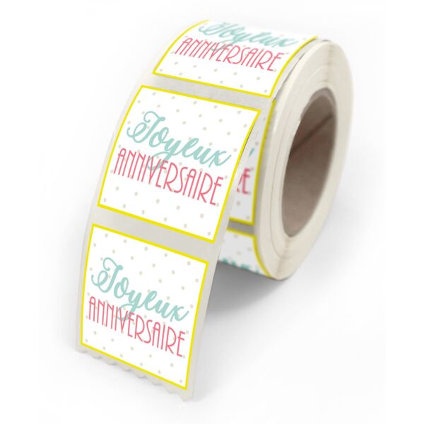 Adhesive gift labels for wrappings 40x35 multicouleur