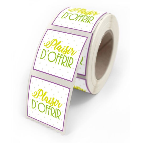 Adhesive gift labels for wrappings 40x35 multicouleur