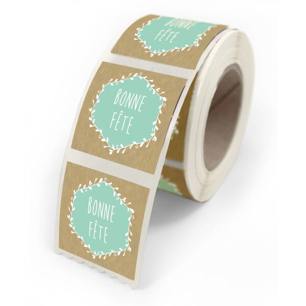 Adhesive gift labels for wrappings 40x35 multicouleur