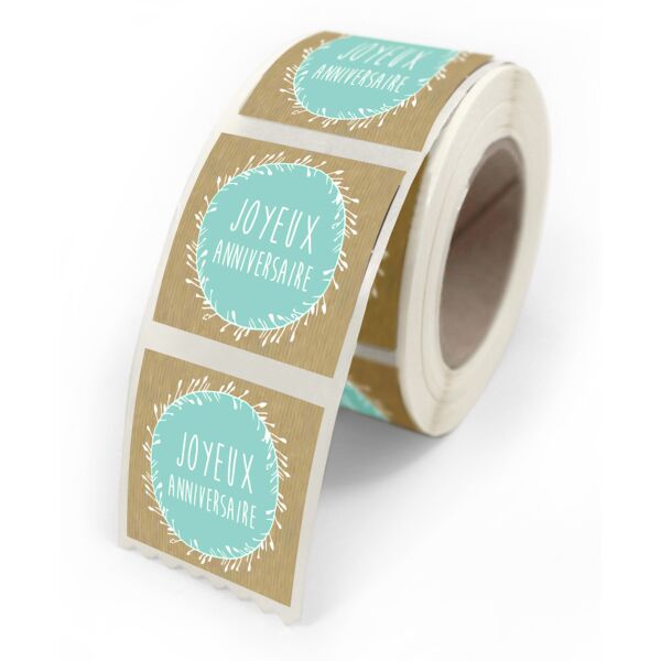 Adhesive gift labels for wrappings 40x35 multicouleur