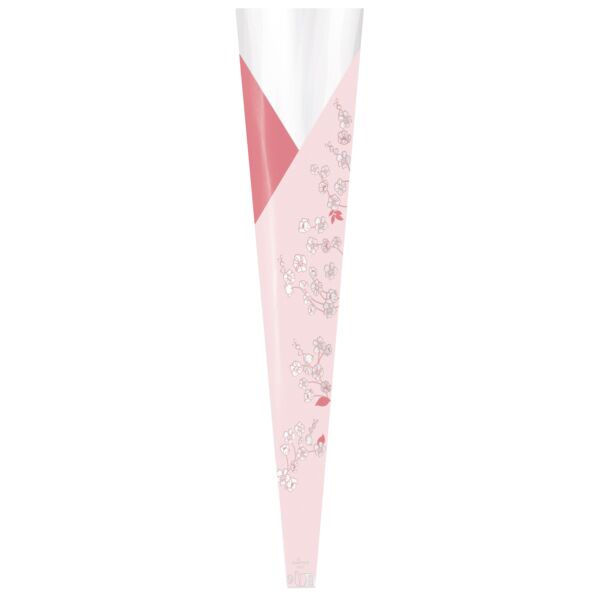 Cône fleur à l'unité en polypropylène Elisabeth pour la st Valentin 65x13.5x3 cm rouge