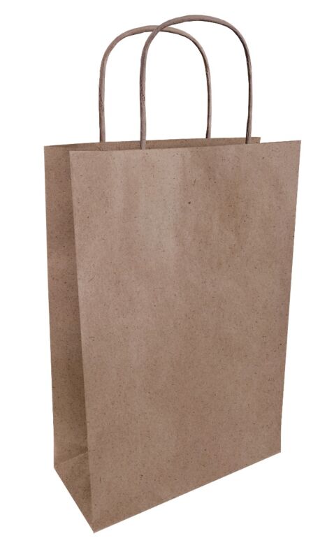 Eco-friendly beetroot paper bag 230 + 120 x 300 mm marron